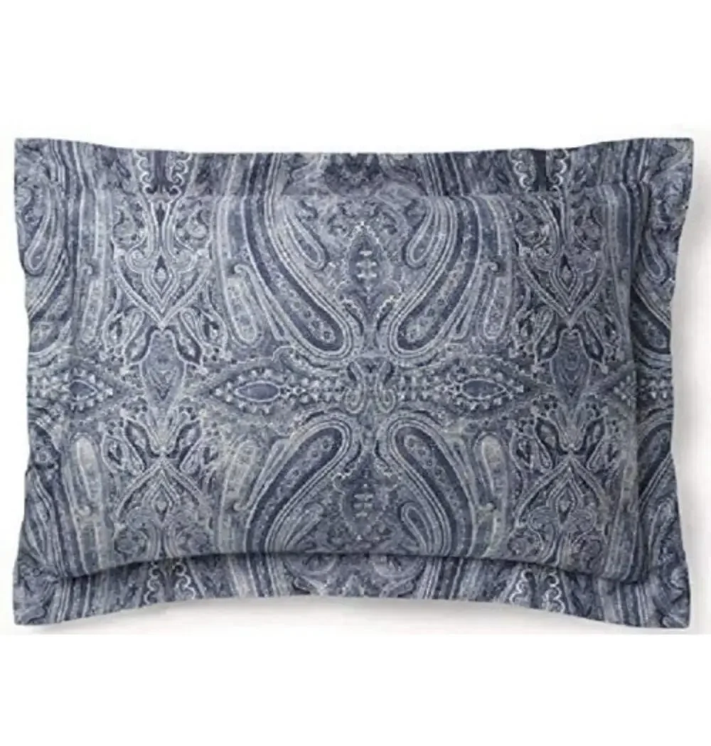 Ralph Lauren Set Of 2 ALLISTER New $115 King Sham Pillow Case Sham Blue 36x18